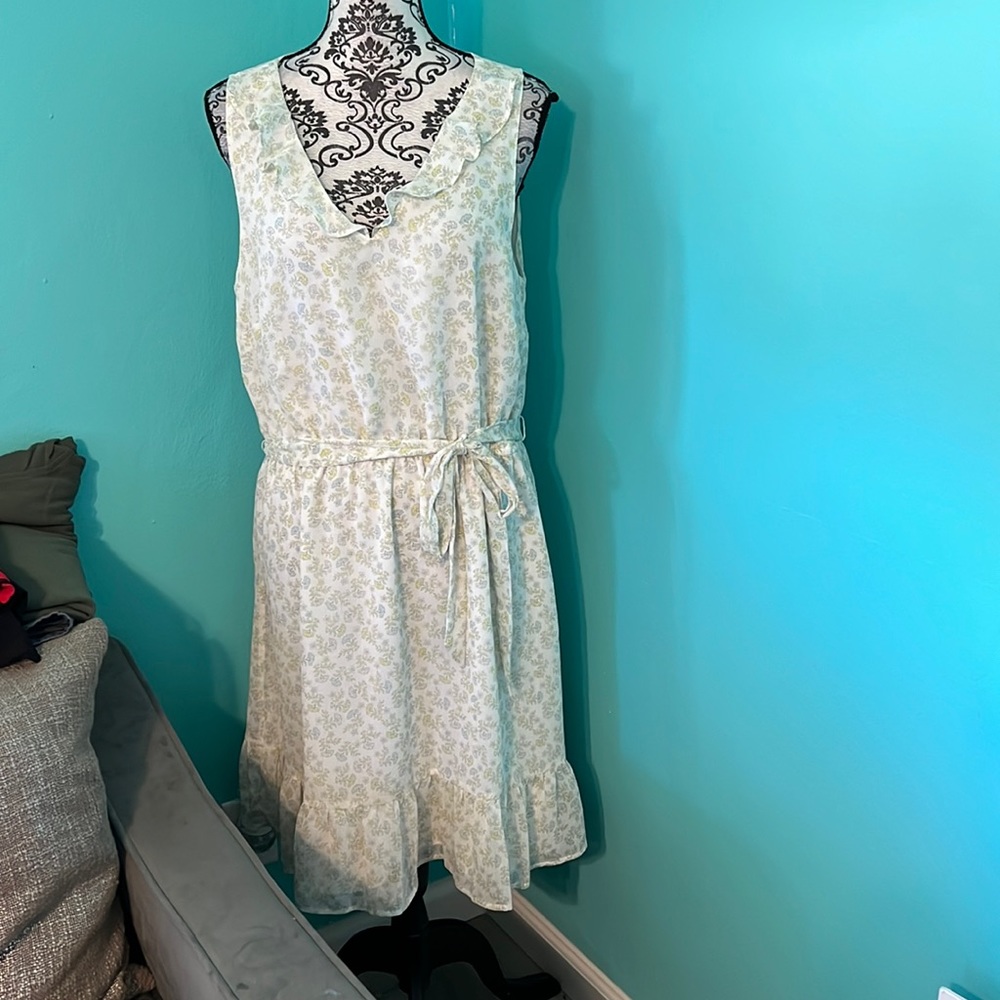 NWT Ann Taylor LOFT Floral Delicate Flirty Ruffle Dress